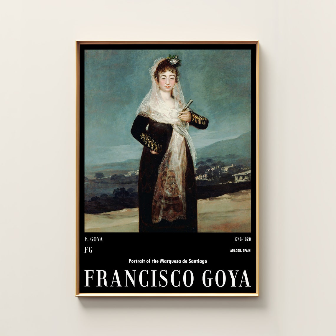 Francisco Goya Portrait of the Marquesa de Santiago Classic Poster