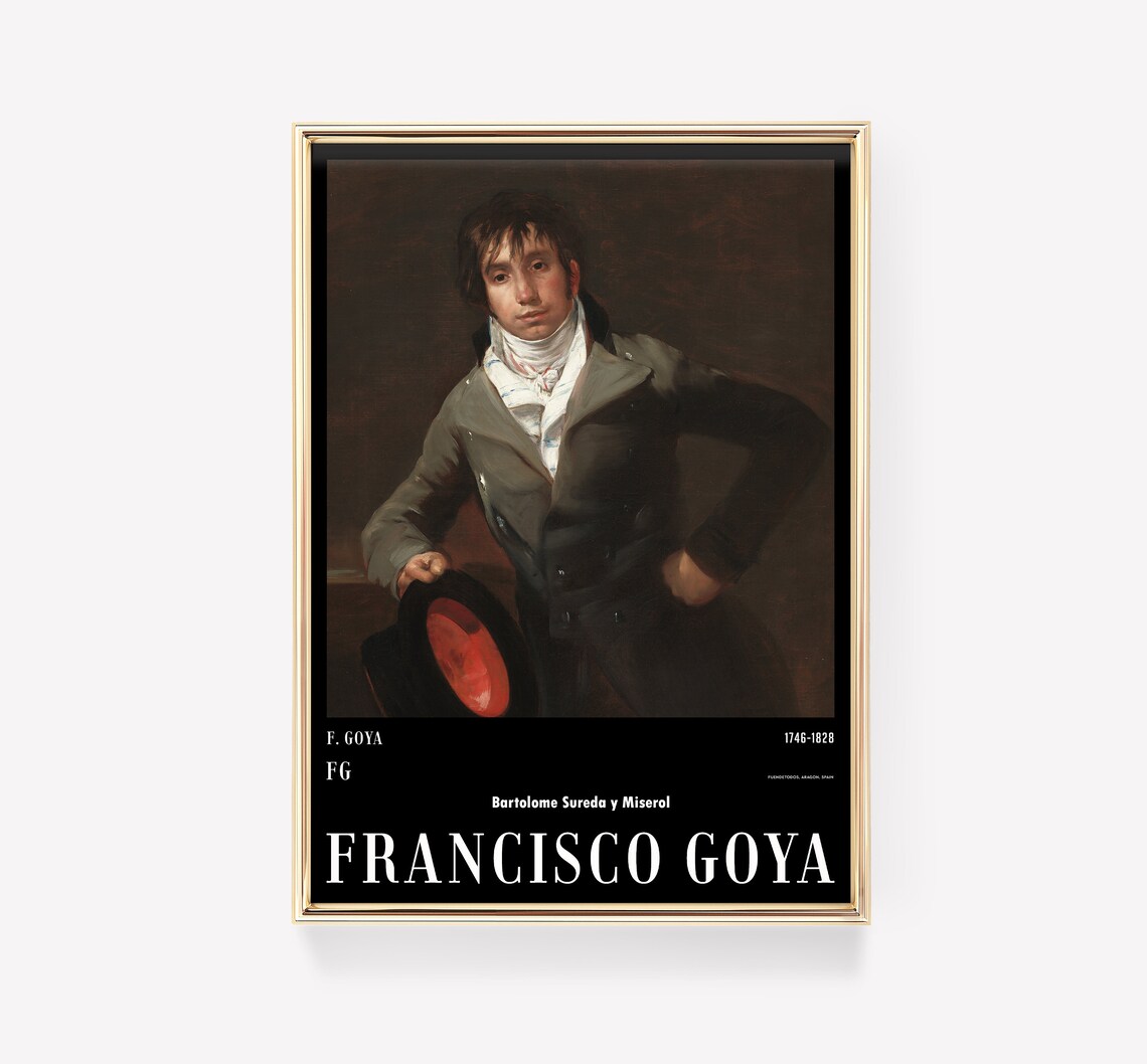 Francisco Goya Bartolome Sureda y Miserol Young Man Portrait Exhibition Poster