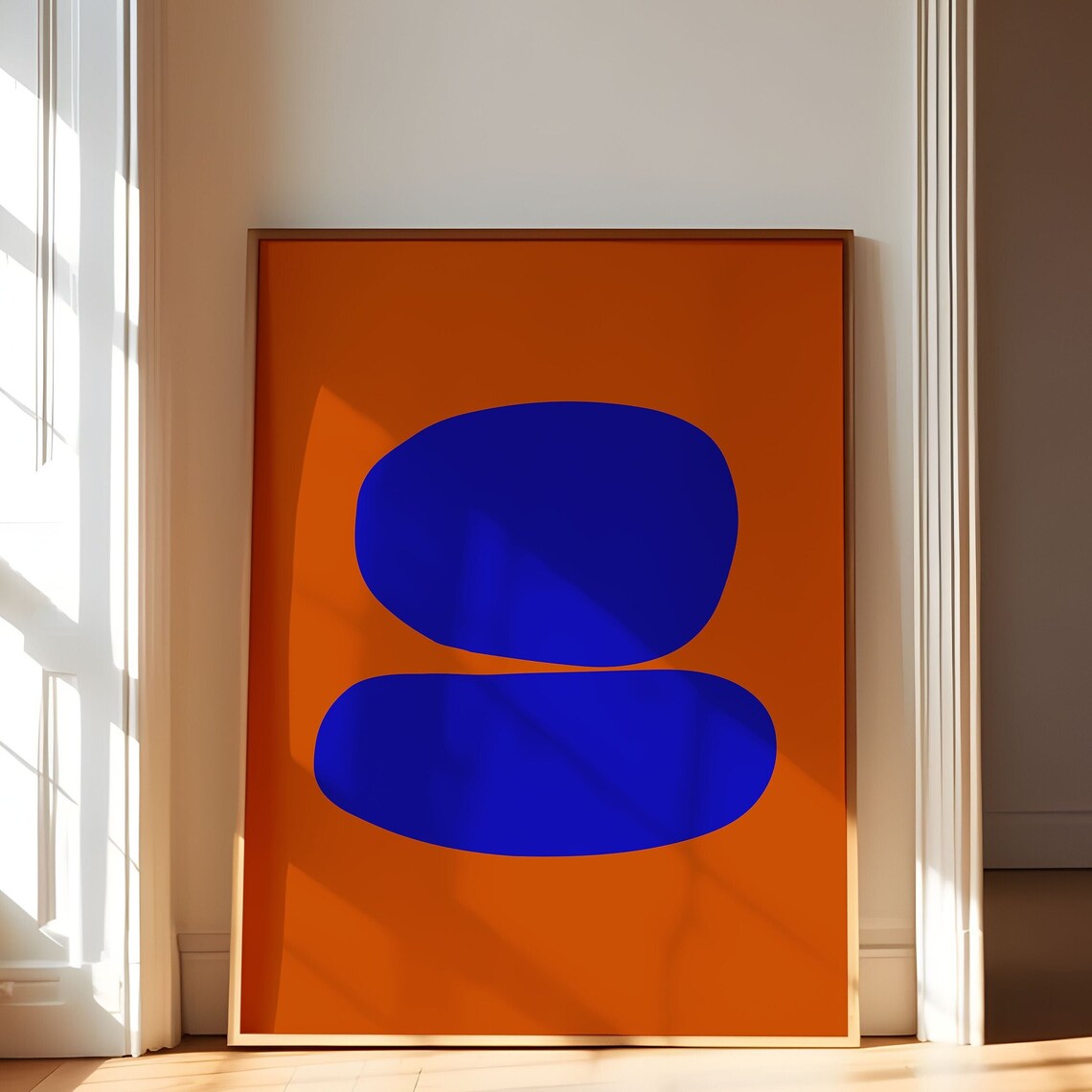 Minimalist Abstract Royal Blue Art Print