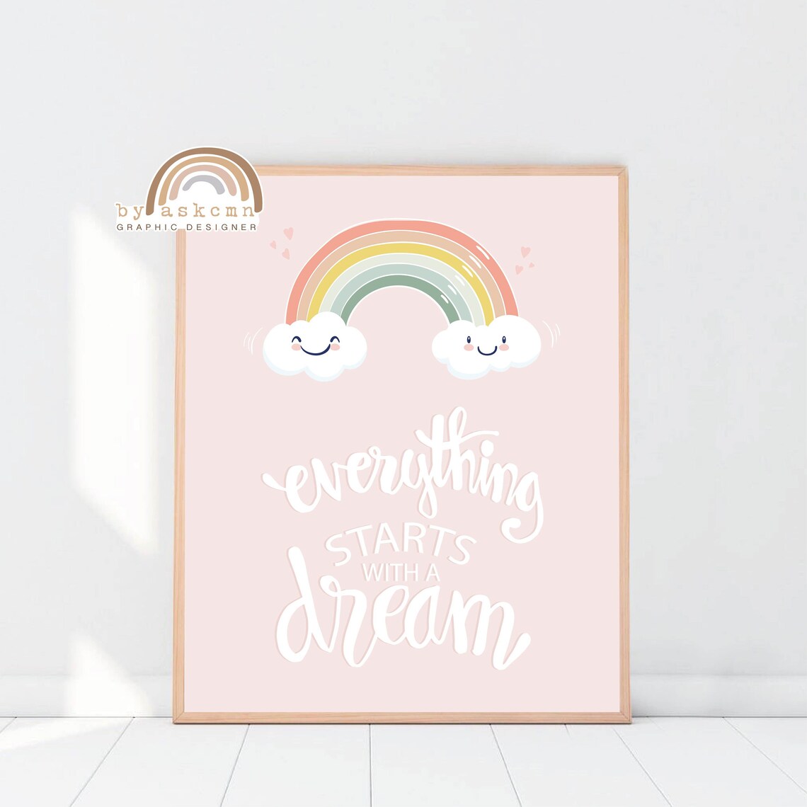 Baby Room Poster Nursery Print Art Neutral Rainbow Print Neutral Rainbow Art Neutral Rainbow Boho Rainbow Art Boho Nursery Print - Image 5