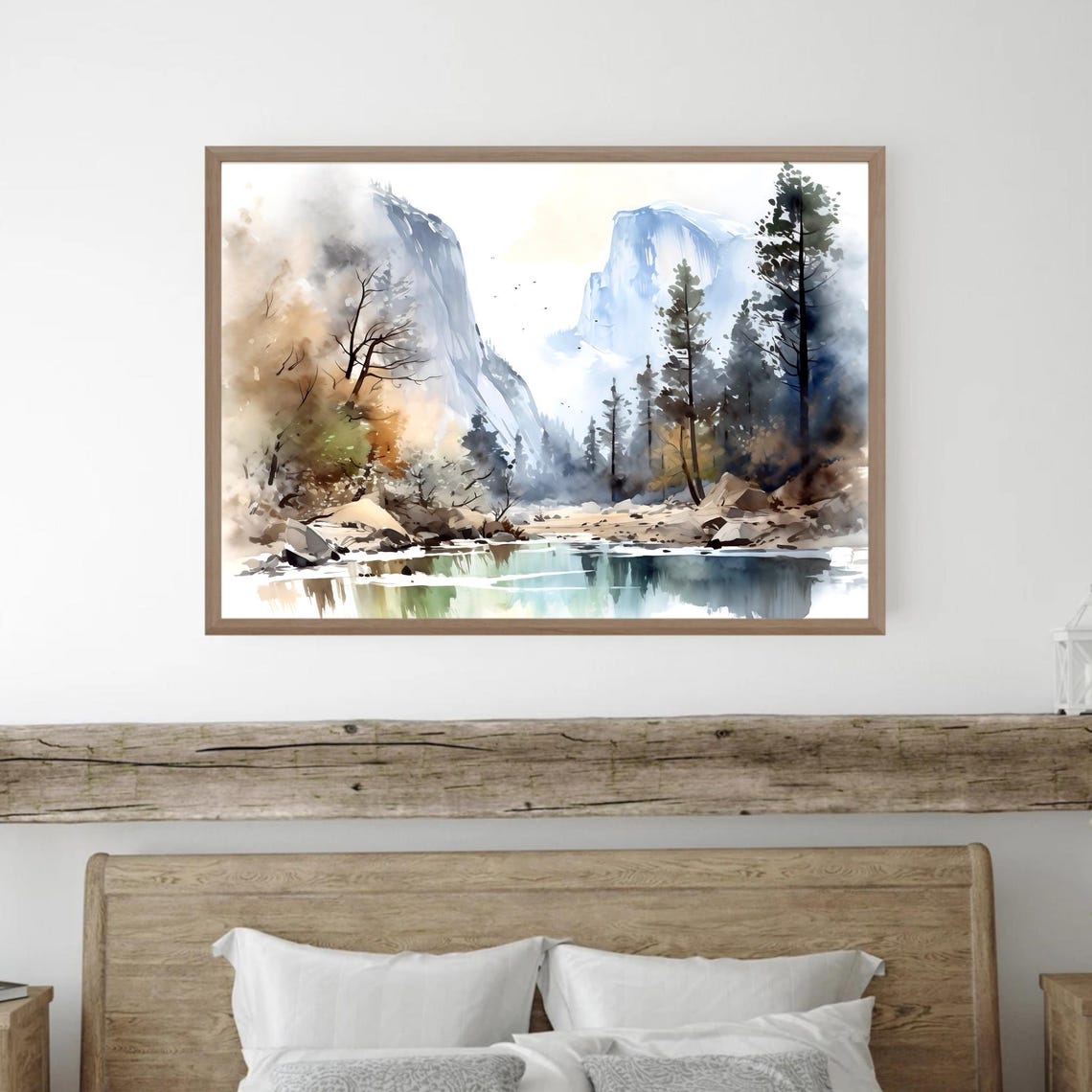 Yosemite National Park Watercolor Painting Art Print National Park Poster Usa National Park Wall Art National Park Home Decor Gift Art - Image 3