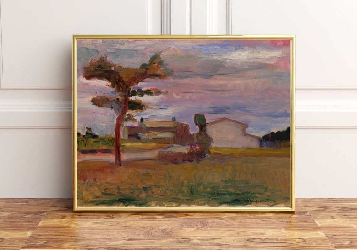 Corsica Countryside Impressionist Oil Painting Rural Landscape Poster