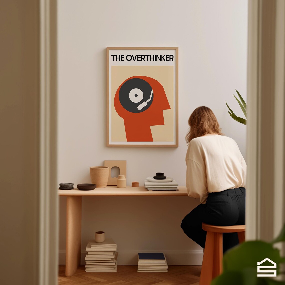 The Overthinker, Unique Modern Retro Poster - Image 2