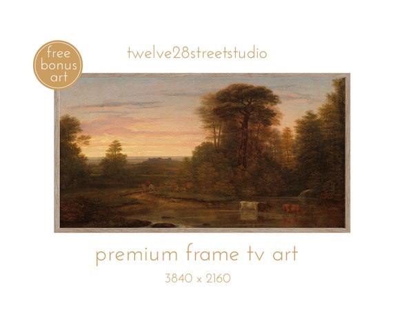 Frame Tv Art Vintage Landscape Antique Art Landscape After Sunset By Washington Allston Vintage Artwork Instant Tvart