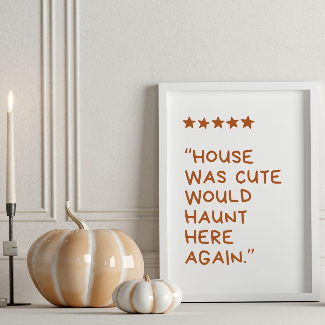 House Was Cute Would Haunt Here Again Print Halloween Print Frame Wall Dcor Wall Art