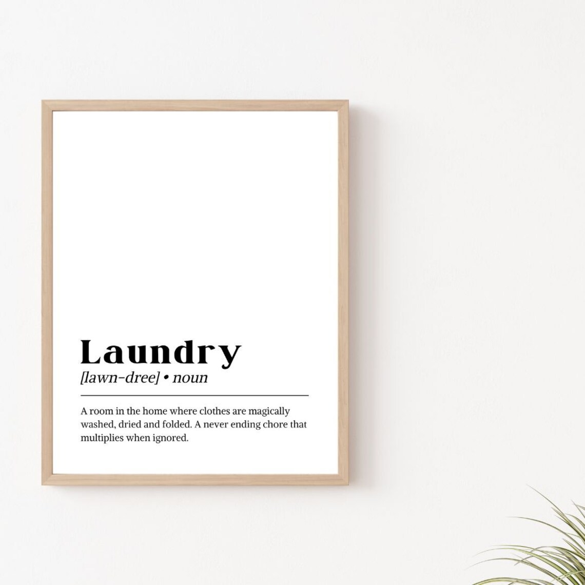 Laundry Definition Art Print, Modern Wall Decor - Image 2