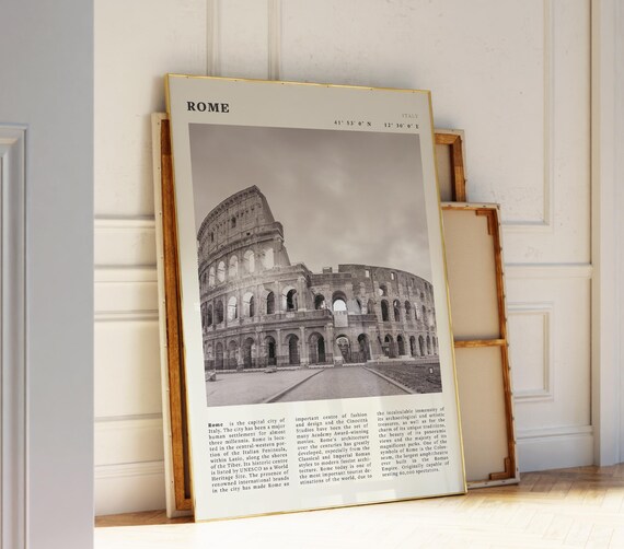 Rome Colosseum Travel Poster For Italy Lovers