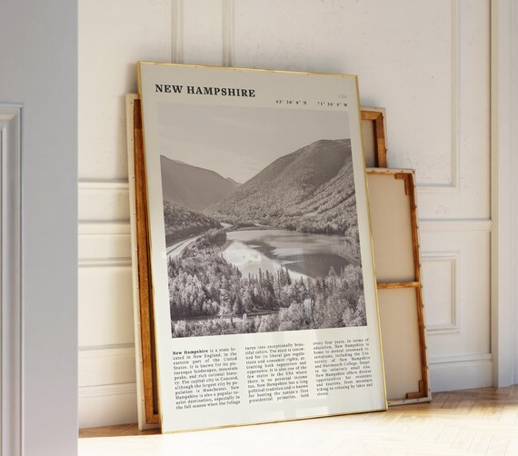 New Hampshire Vintage USA Travel Poster, Nature Lovers