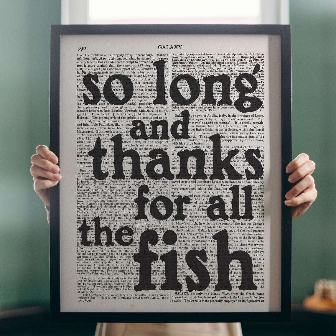 Douglas Adams So Long And Thanks For All The Fish Book Page Print - Image 4