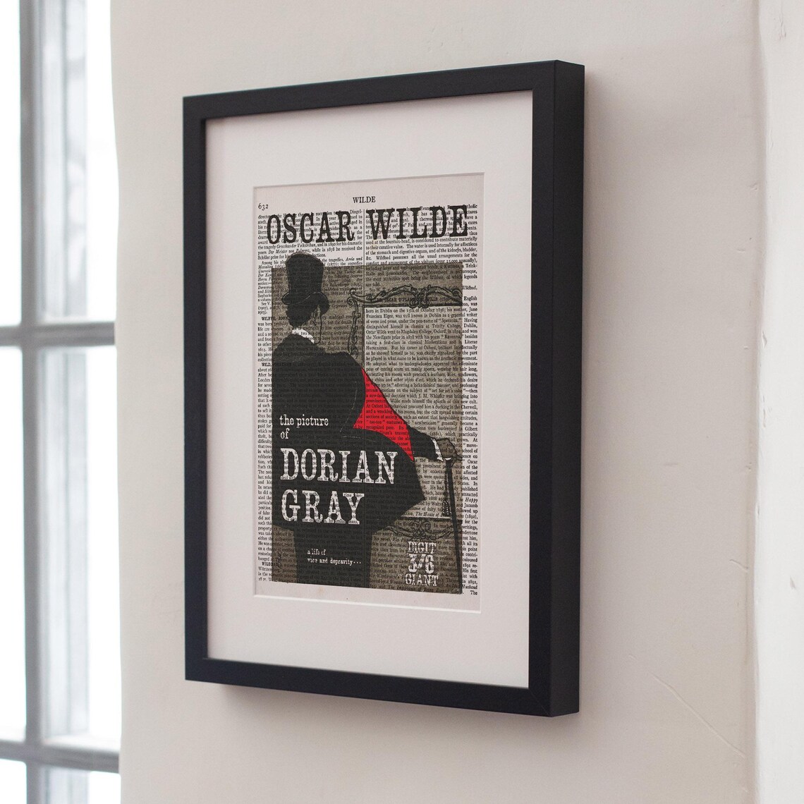Oscar Wilde The Picture Of Dorian Gray Encyclopedia Art Collage Poster - Image 4