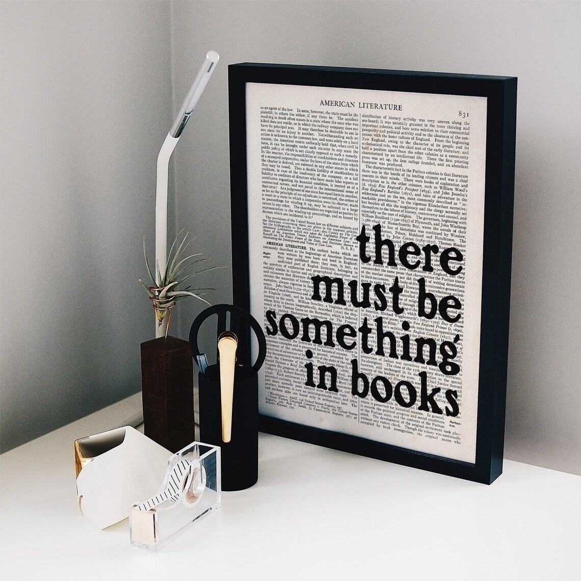 Ray Bradbury Quote There Must Be Something In Books Dictionary Art Poster - Image 2