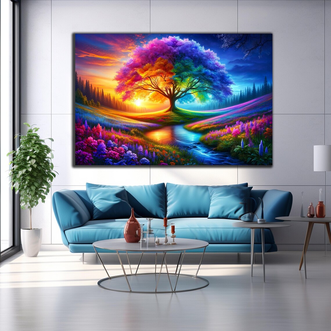 Tree Of Life Glass Wall Art Print, Special Design