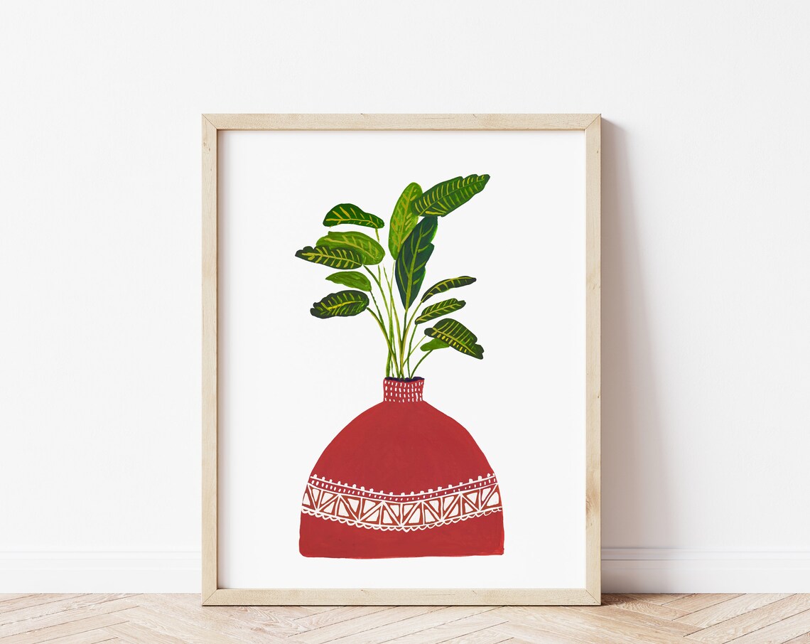 Bird of Paradise Botanical Boho Poster Print