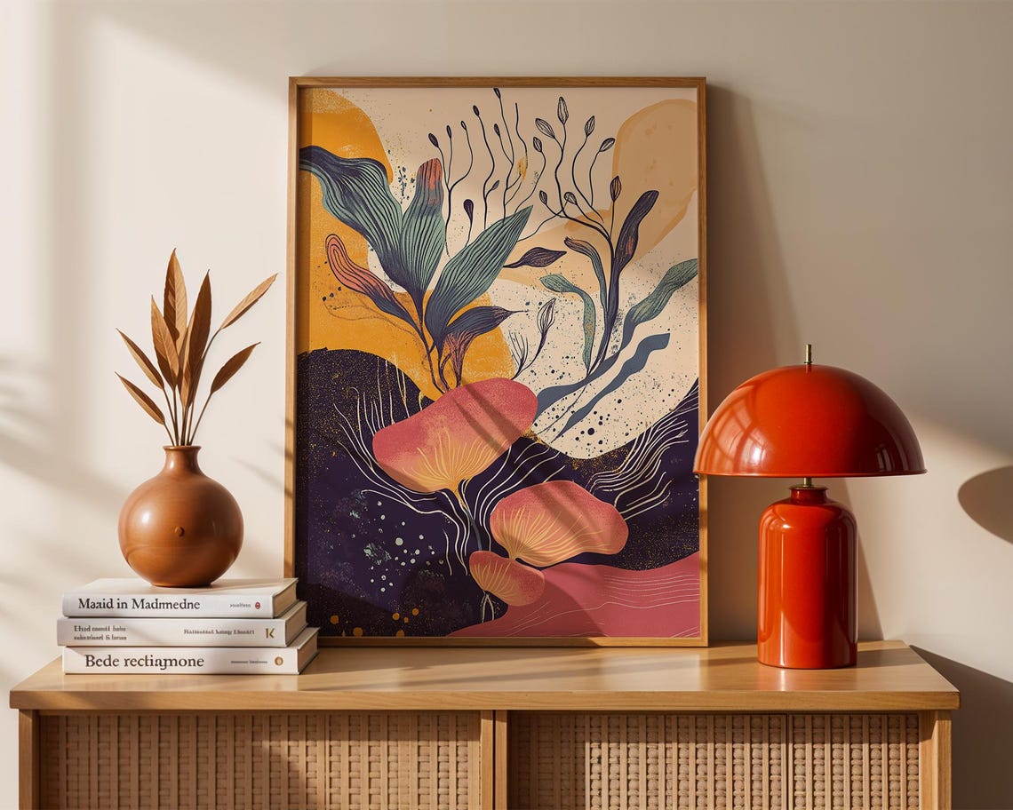 Whimsical Nature Botanical Fantasy Boho Art Print