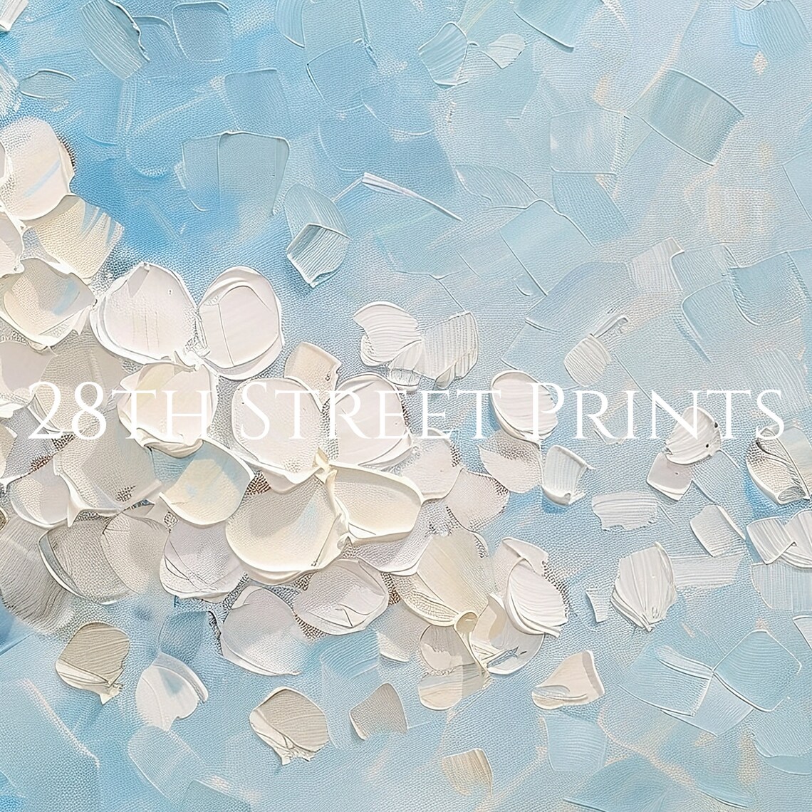Spring Floral Art Print, White Petals Decor - Image 2
