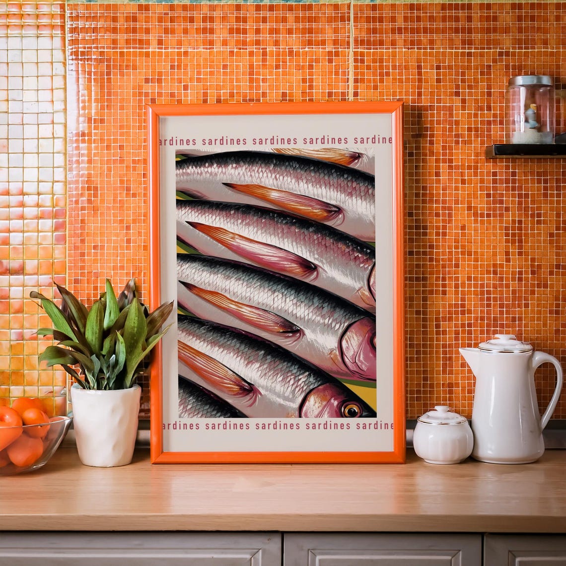Sardines Poster, Retro Mediterranean Kitchen Decor - Image 5
