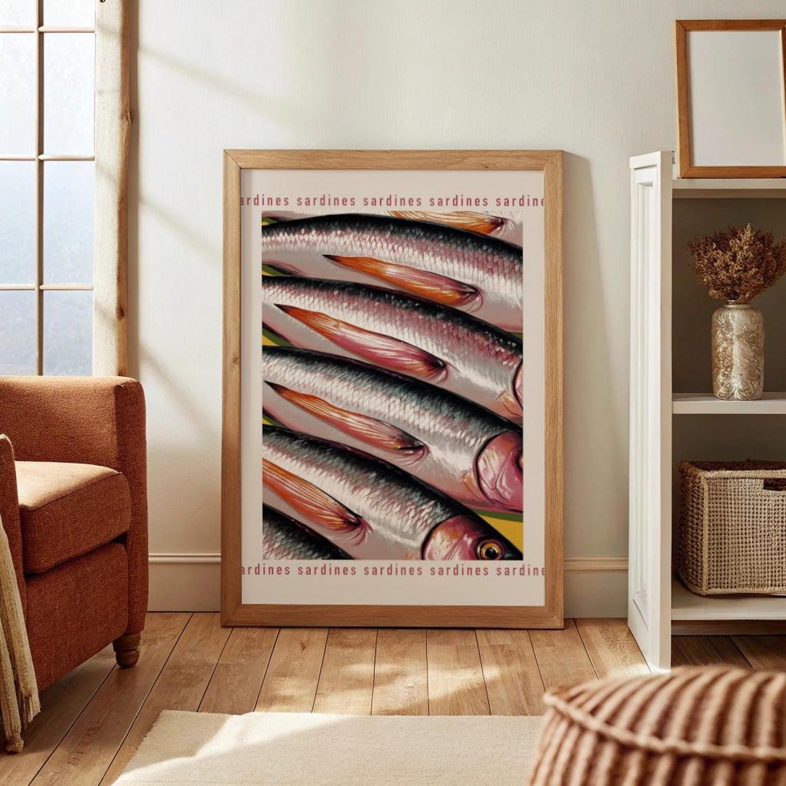 Sardines Poster, Retro Mediterranean Kitchen Decor - Image 4
