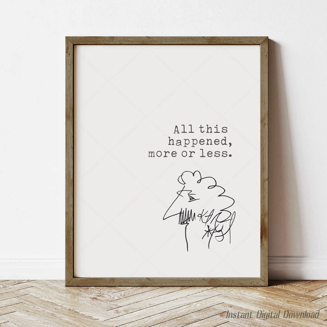 Kurt Vonnegut Slaughterhouse Five Quote Art Print