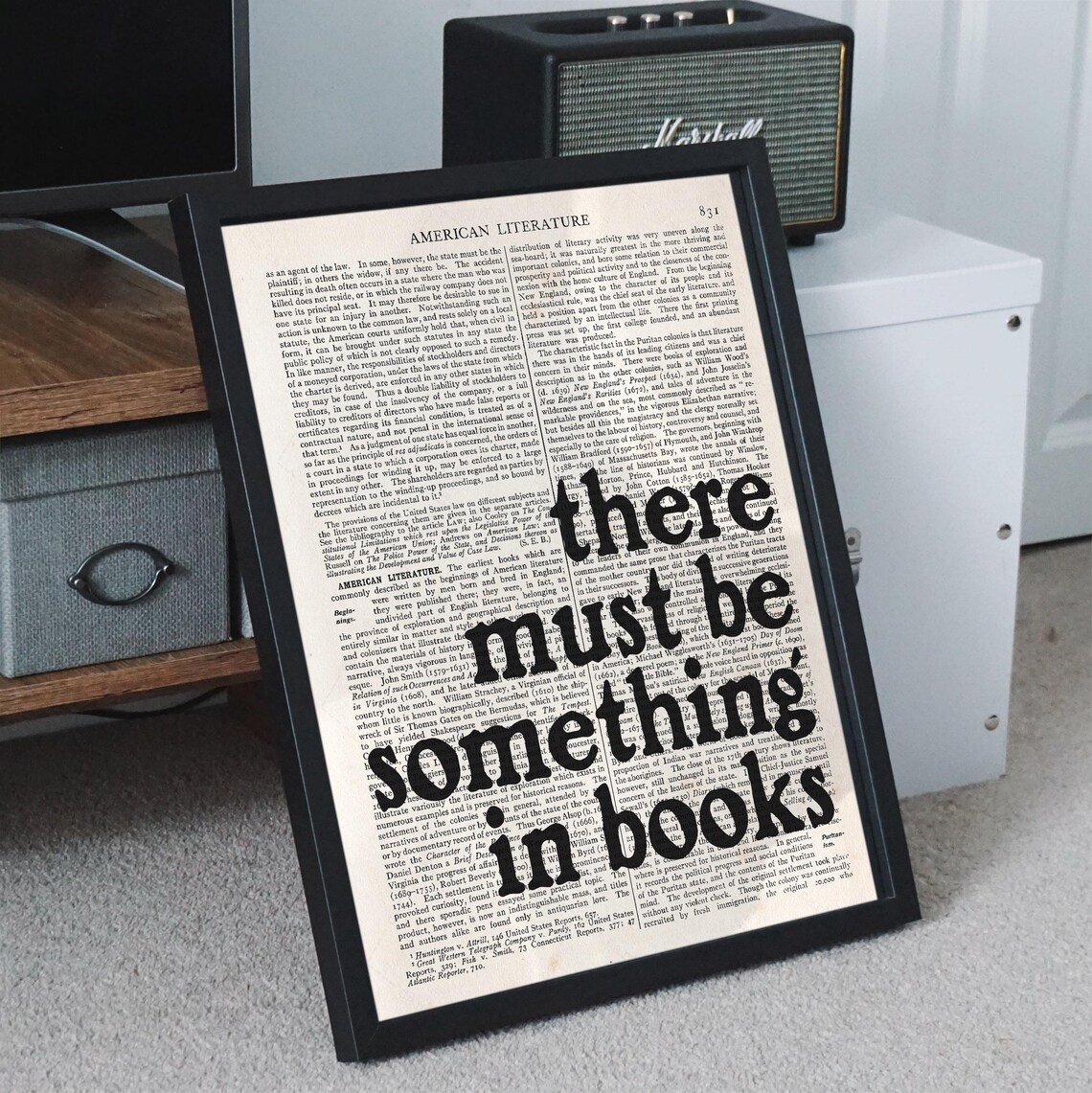Ray Bradbury Quote There Must Be Something In Books Dictionary Art Poster - Image 3