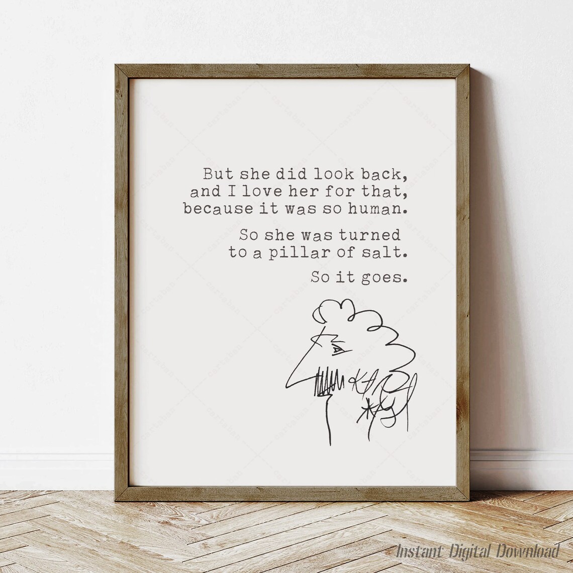 Kurt Vonnegut Quote, Slaughterhouse Five Poster