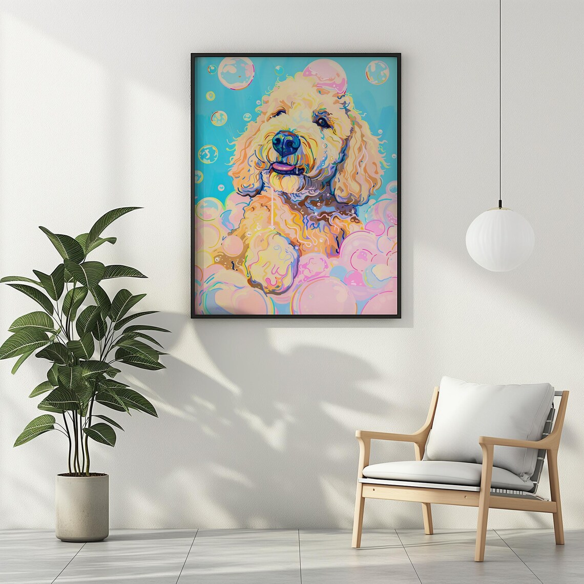 Goldendoodle Bathroom Funny Dog Poster Print - Image 3