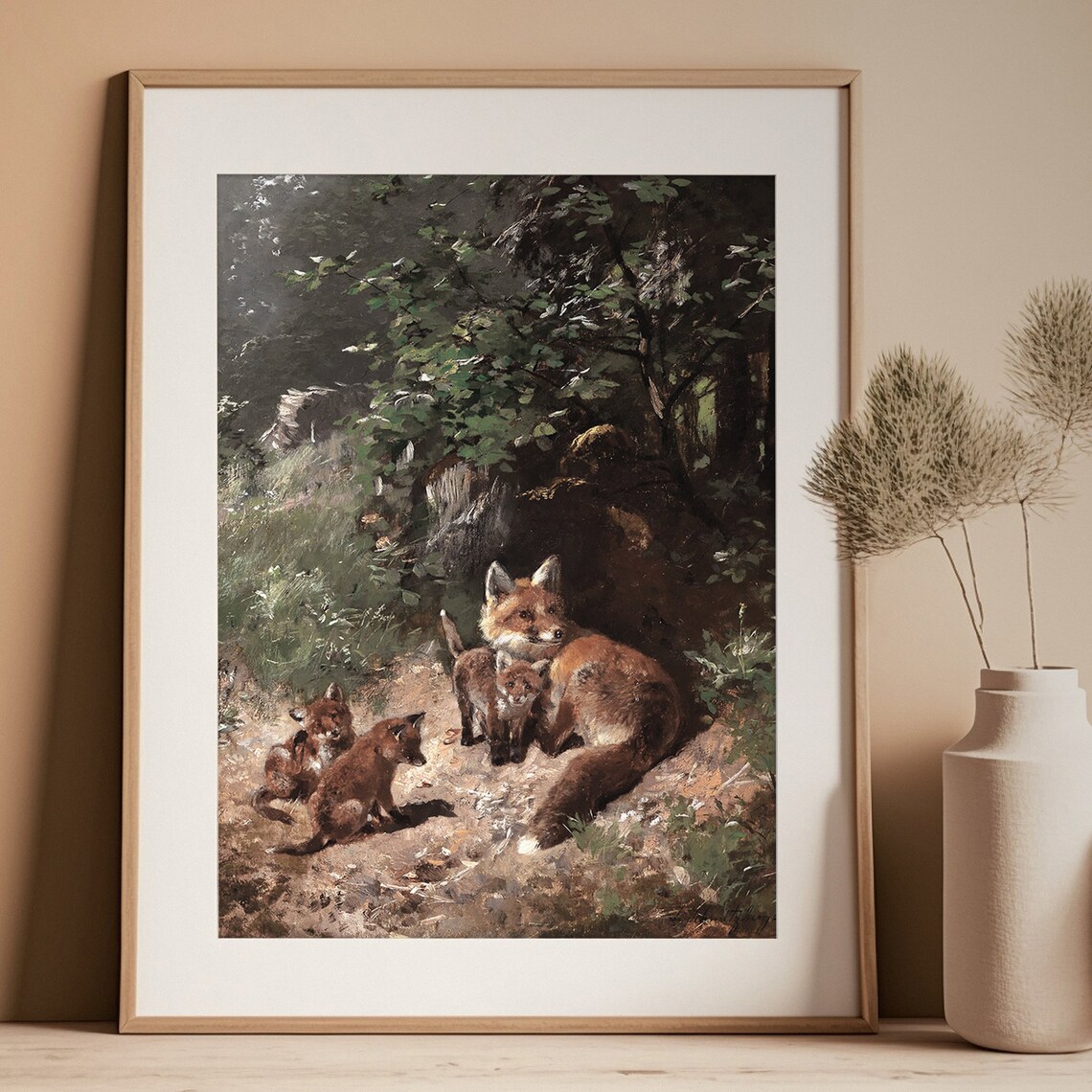 Vintage Fox Print, Antique Animal Nursery Decor - Image 2