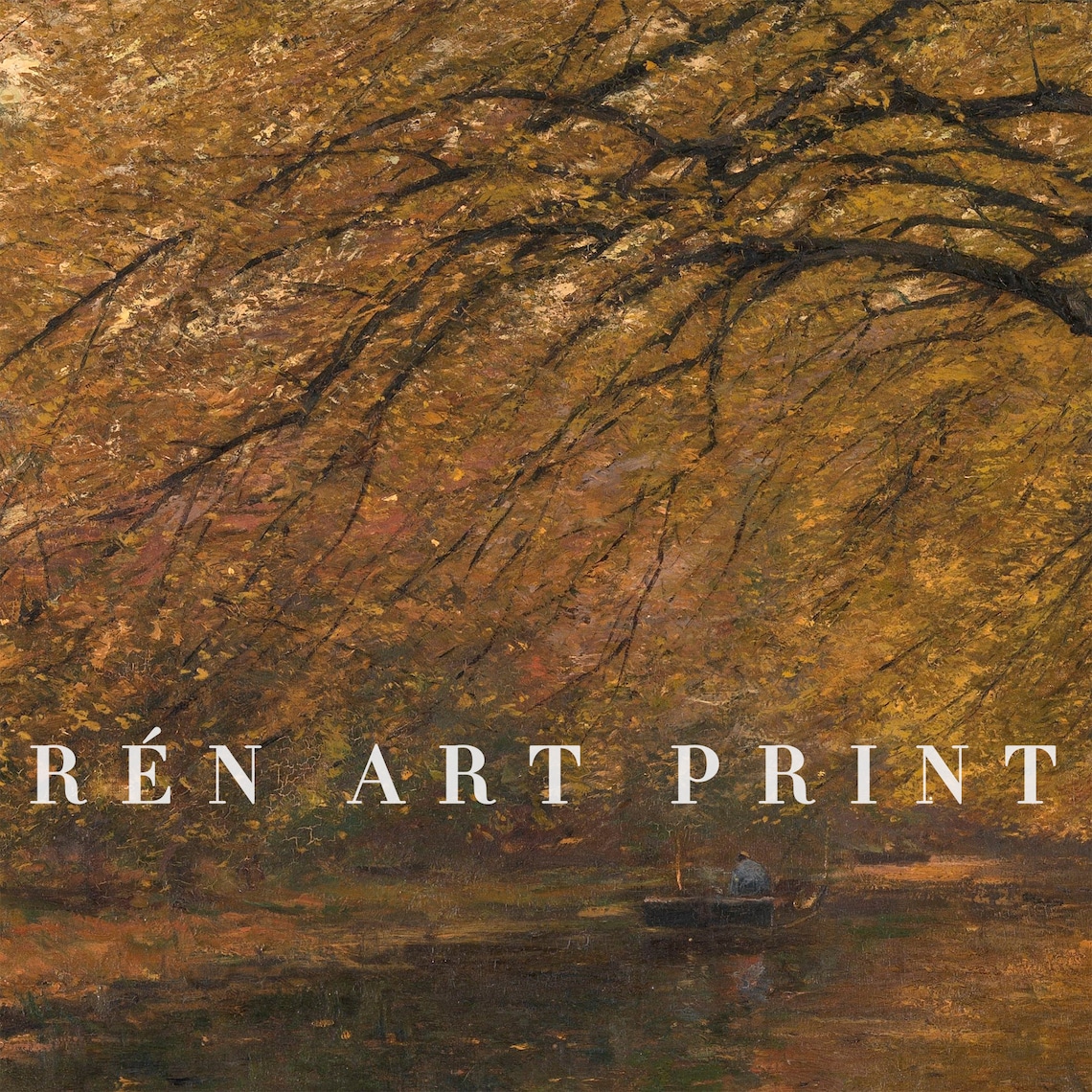 Fall Landscape Vintage Autumn Painting Art Print - Image 3
