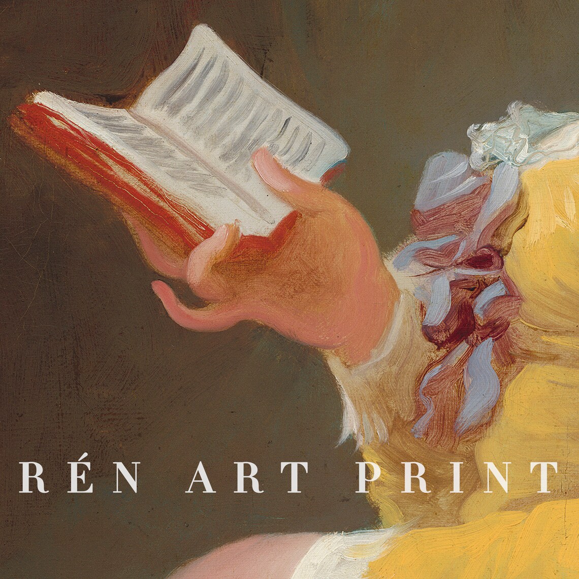Victorian Woman Reading Vintage Portrait Art Print - Image 2