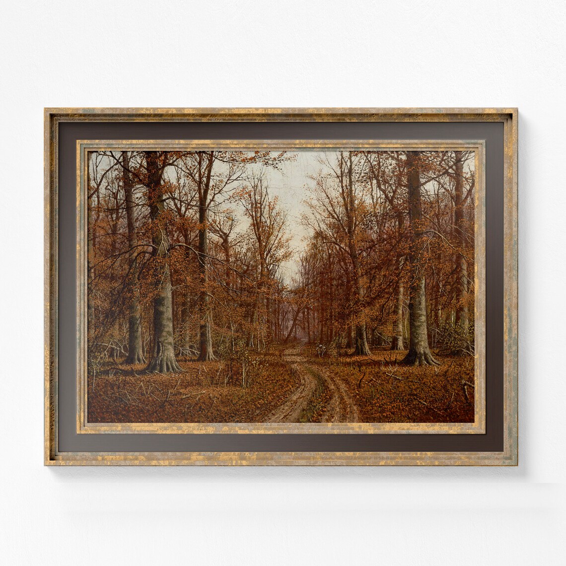 Vintage Autumn Landscape Painting, Art Print - Image 2