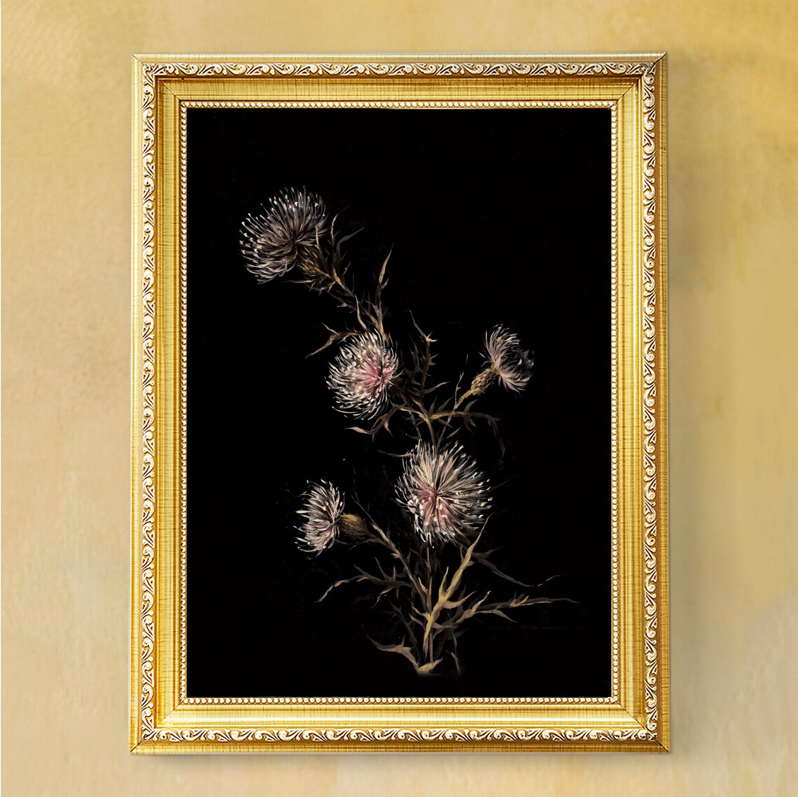 Dark Floral Print, Moody Botanical Art Print - Image 2