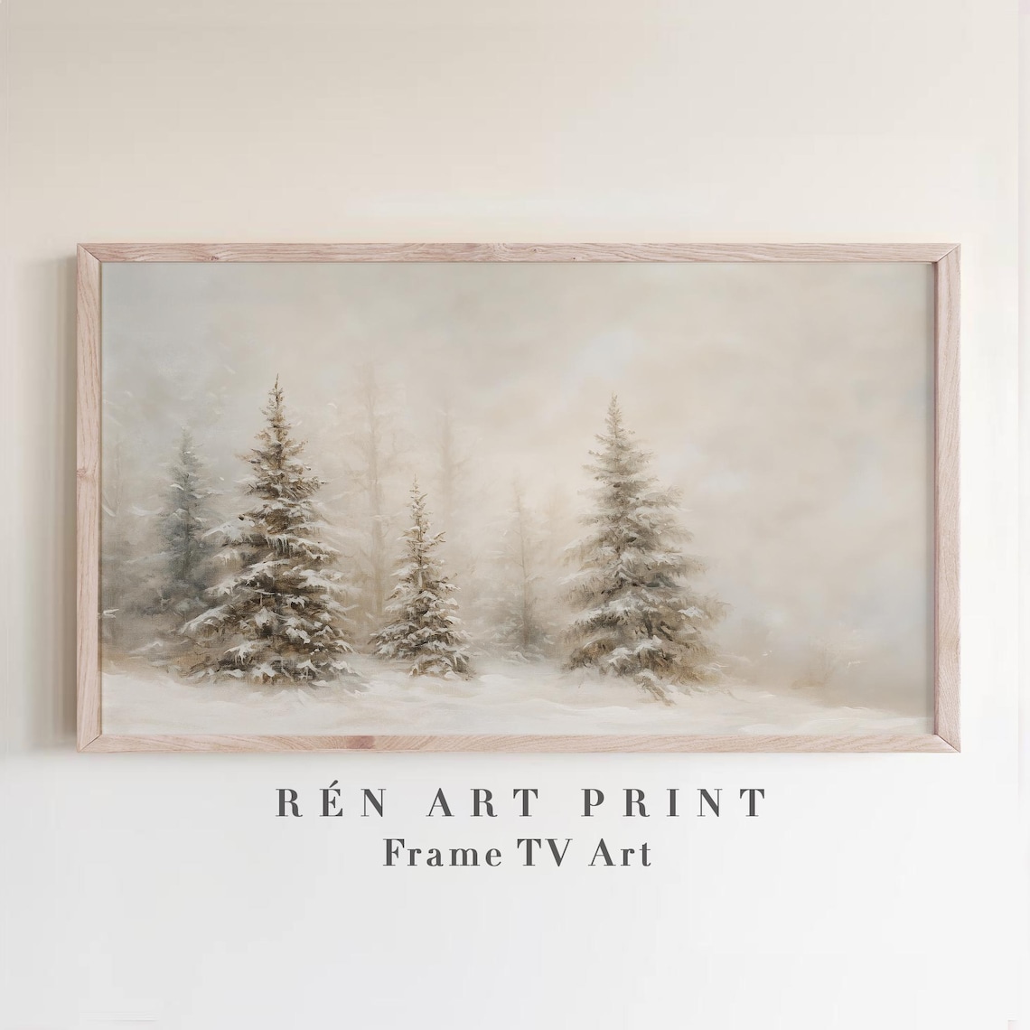 Vintage Christmas Frame TV Art Set, Holiday Decor - Image 2