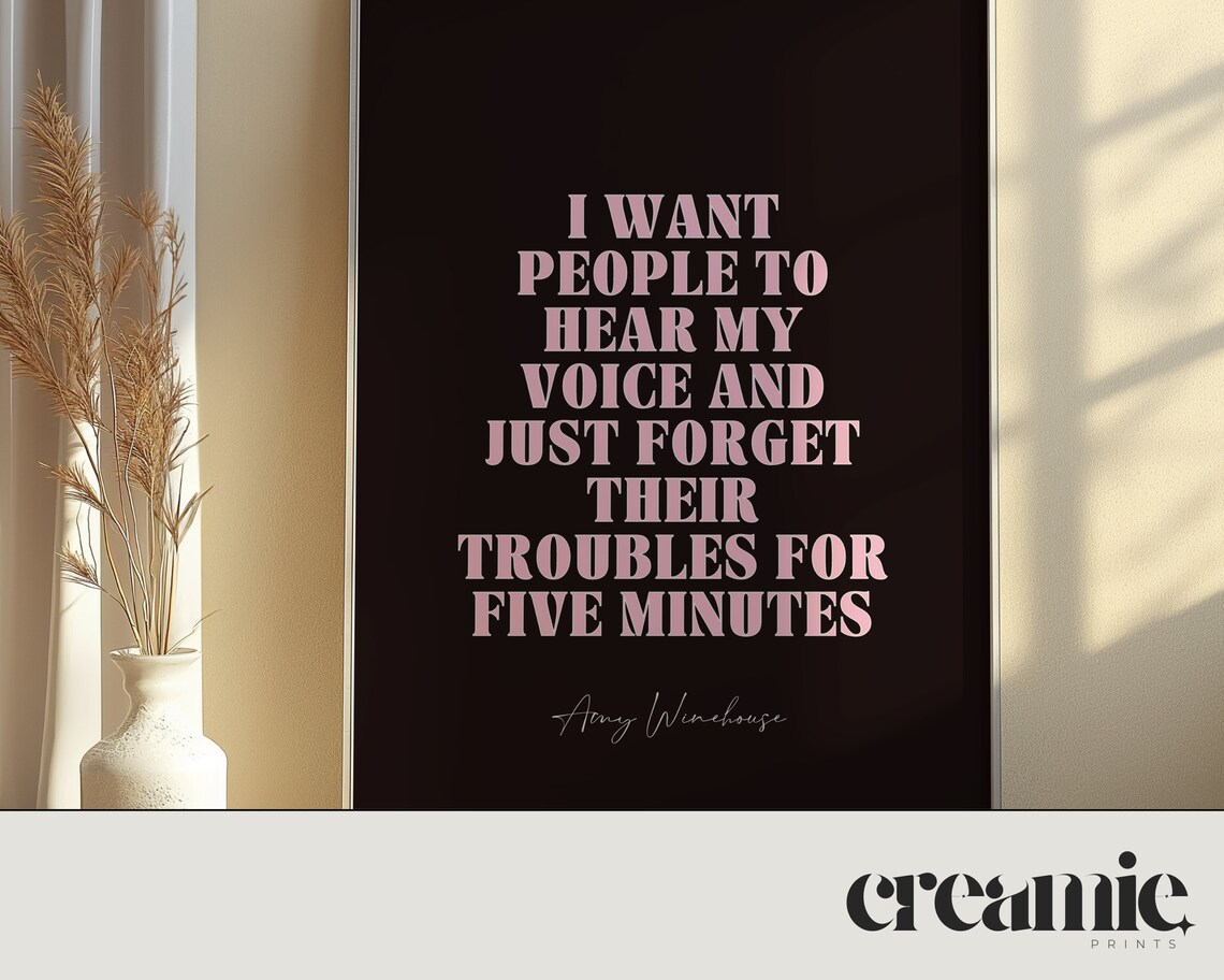 Amy Winehouse Quote Print, Inspirational Music Gift - Image 2