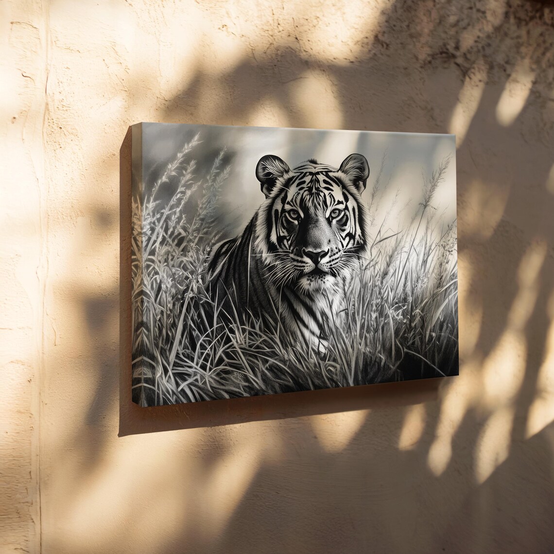 Tiger Portrait, Vintage Jungle Wall Art - Image 2