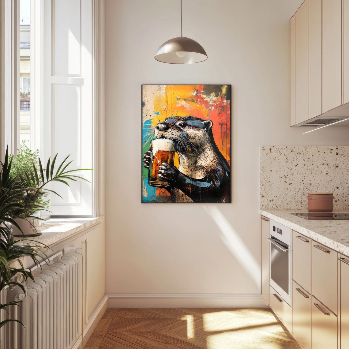 Otter Print, Funny Beer Lover Gift - Image 2