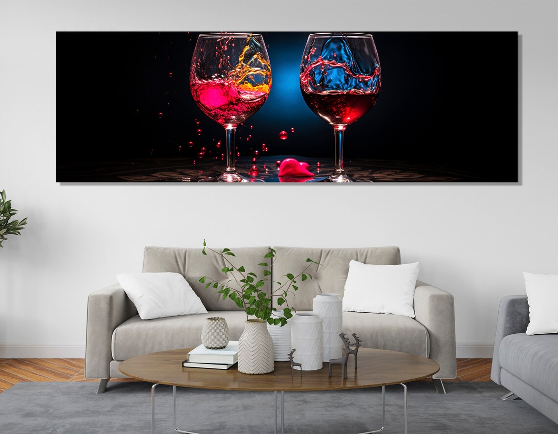 Large Wine Glasses Wine Wall Art, Sommelier Gift - Image 3