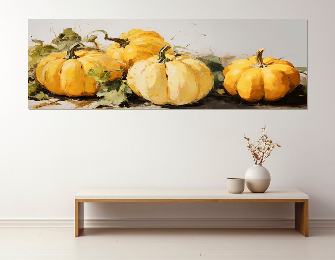 Pumpkins Art Print, Farmhouse Kitchen Decor - Image 2