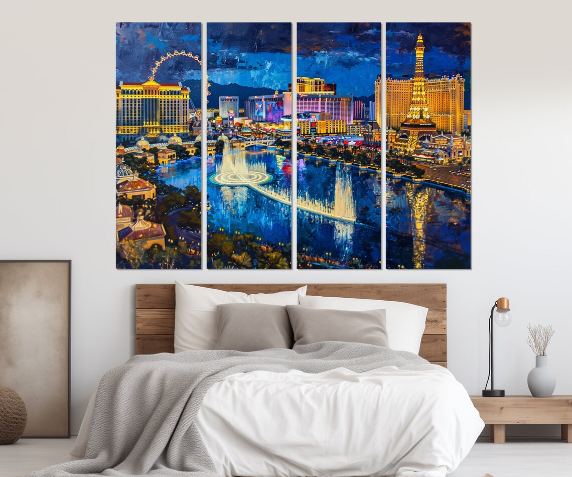 Las Vegas Skyline Travel Poster, City Wall Art Print - Image 3