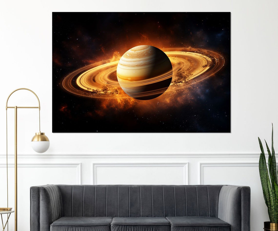 Planets Abstract Saturn Art Print - Image 2