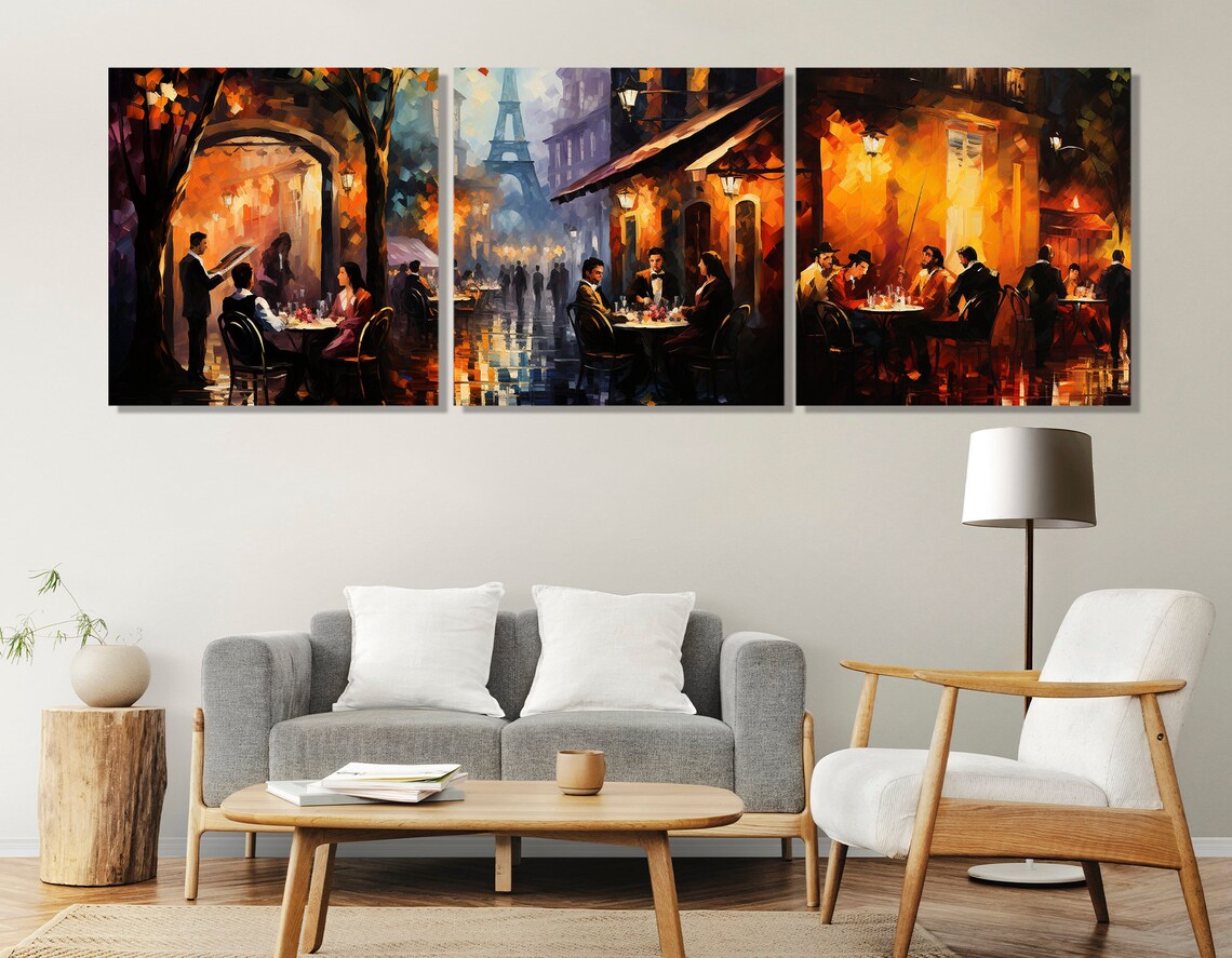 Vintage Paris Painting Print, Romantic Paris Art - Image 4