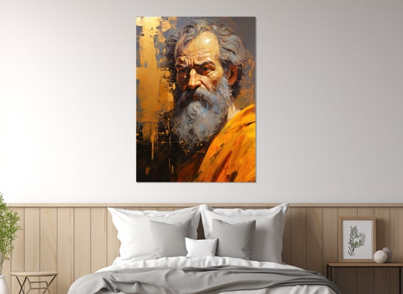Abstract Apostle Paul Painting Print Roman Catholic Wall Art Apostle Paul Poster Religious Wall Art Framed And Ready To Hang