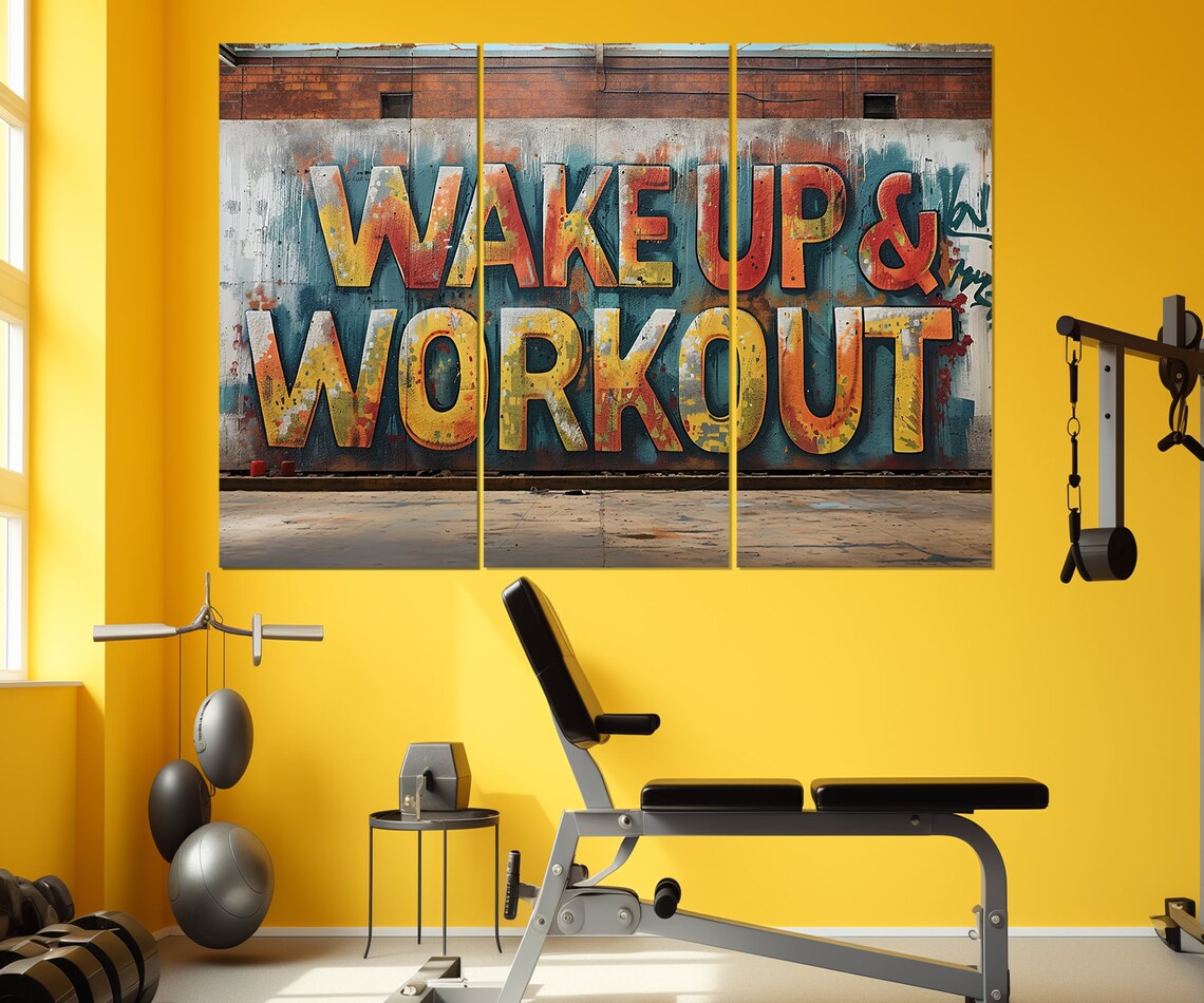 Fitness Wake Up And Work Out Motivation Art Print - Image 3