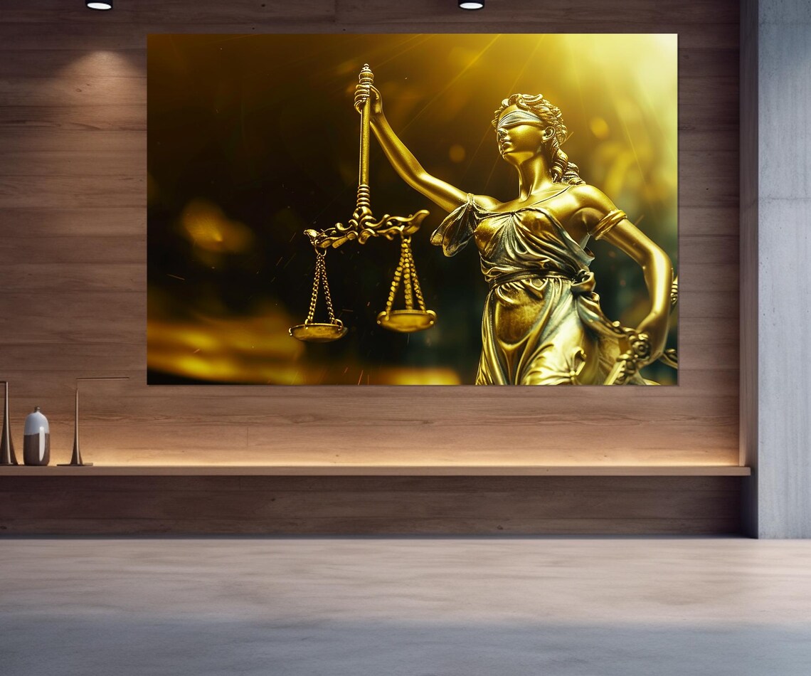 Lady Justice Wall Art Print, Lawyer Office Decor - Image 3