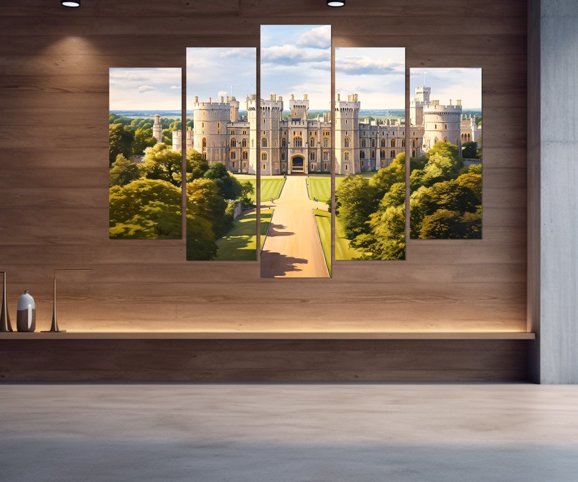 Windsor Castle Painting Print Windsor Wall Art Windsor Painting Framed And Ready To Hang - Image 3