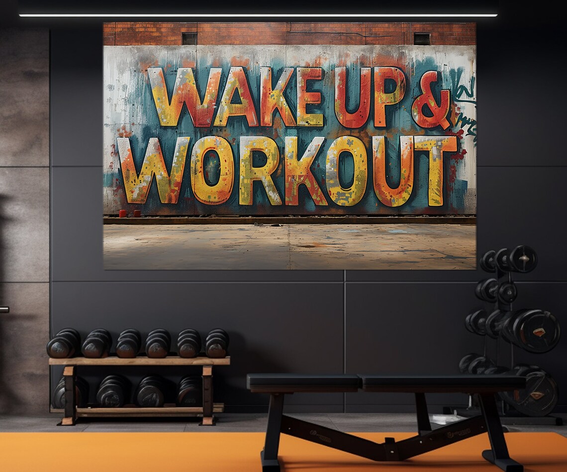 Fitness Wake Up And Work Out Motivation Art Print - Image 4