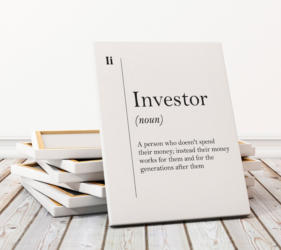Investor Definition Poster Dictionary Style Wealth Mindset Wall Decor - Image 4