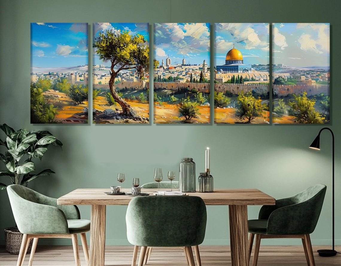 Old Jerusalem Dome Of The Rock Olive Tree Sunny Old City Poster - Image 3