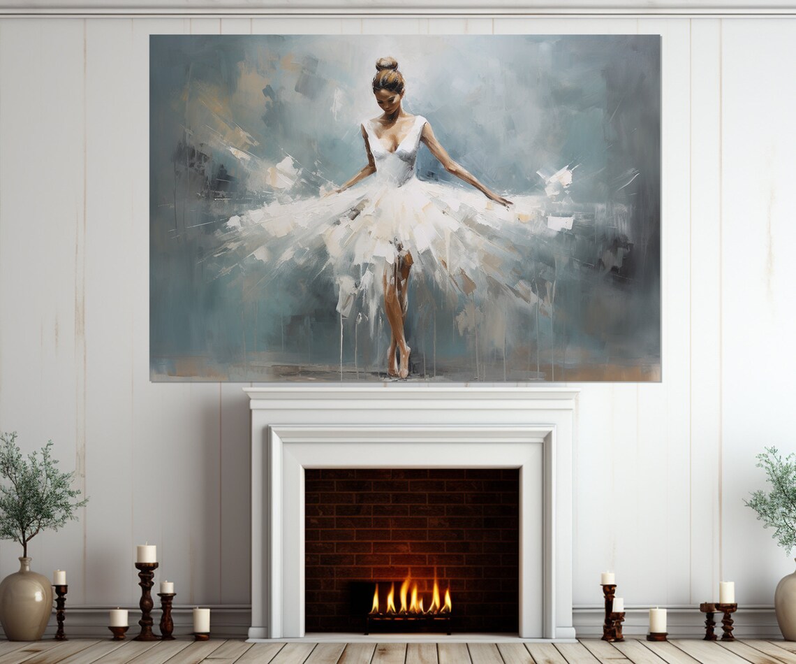 Abstract Ballerina Art Print, Ballet Studio Decor