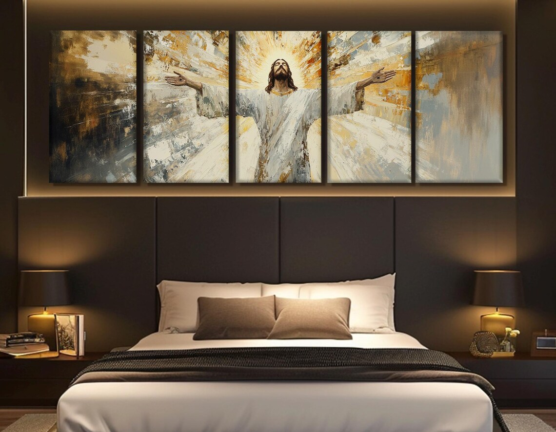 Jesus Christ Abstract Religious Art Print, Christian Decor - Image 3
