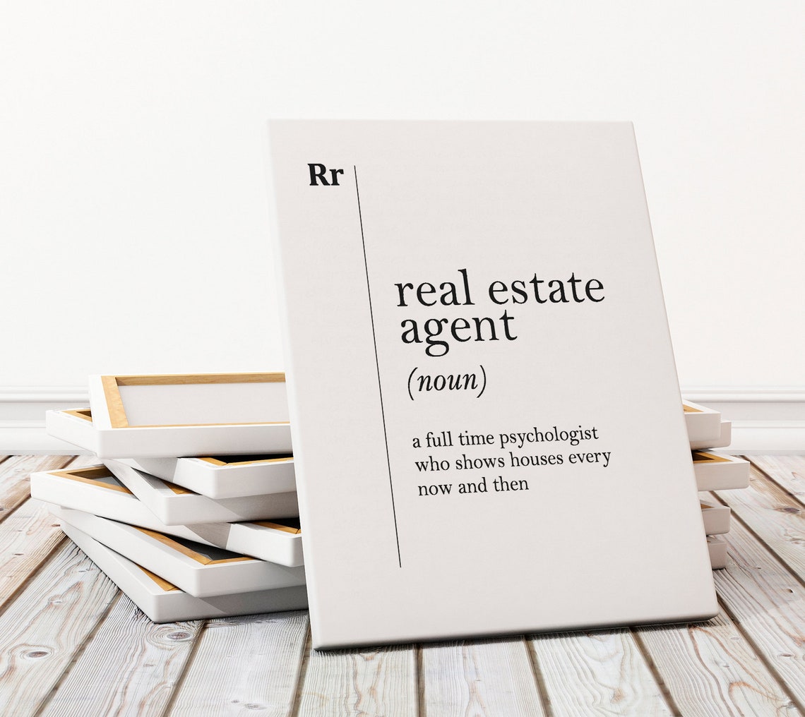 Real Estate Agent Funny Definition Print Realtor Gift for New Agents - Image 3