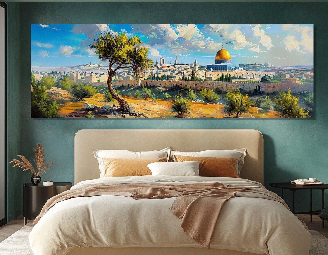Old Jerusalem Dome Of The Rock Olive Tree Sunny Old City Poster - Image 2